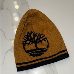 Timberland Mustard Beanie with Black Logo